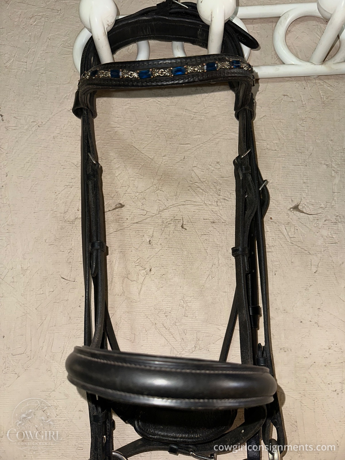 Beautiful Passier Double Bridle With Bits, Reins And Jeweled Browband