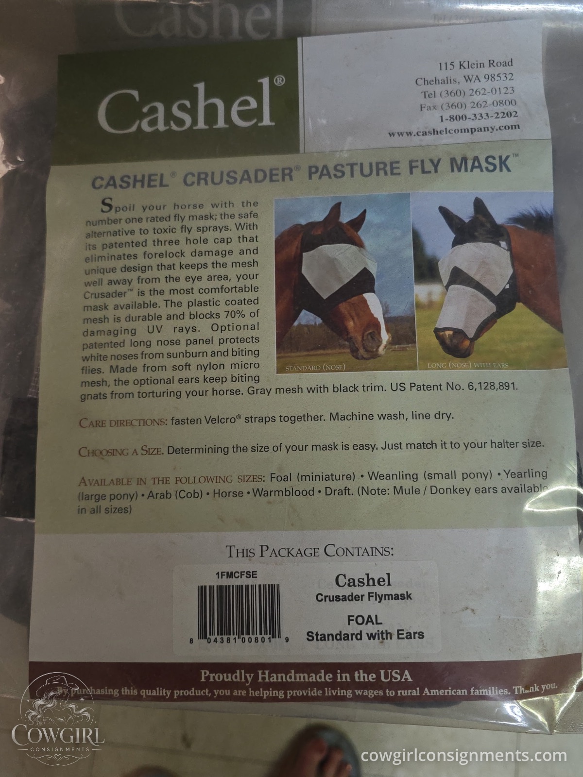 Foal Size Fly Masks, New In Package, Never Used