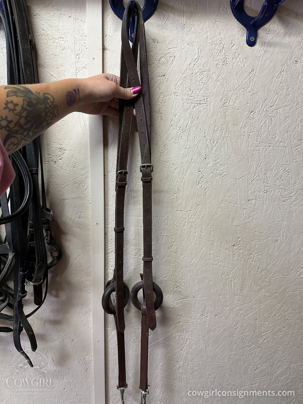 Leather Donut Side Reins, Brown