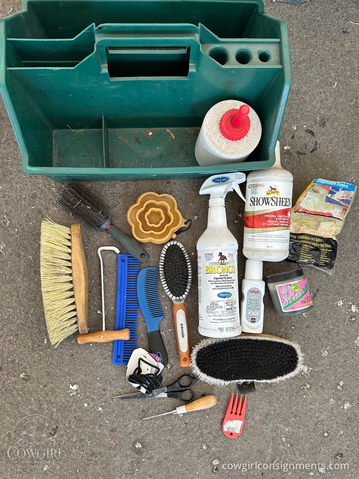 Loaded Horse Grooming Caddy, Brushes And Products Included