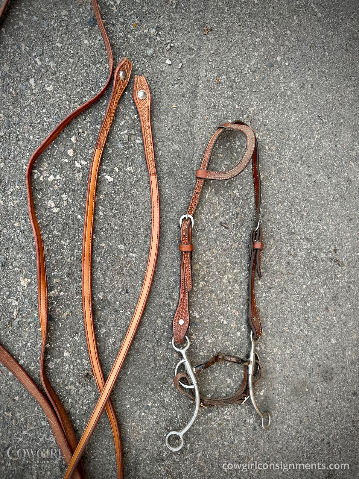 One Ear Headstall With Split Reins