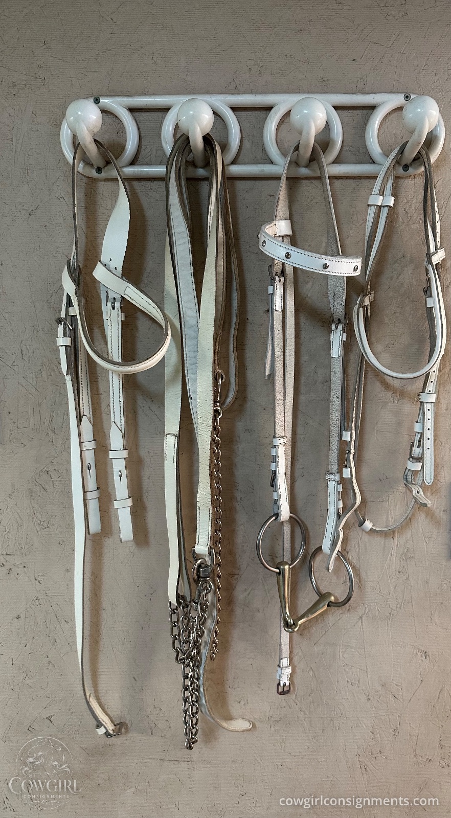 White Show Halter & Bridle Package, photo 4